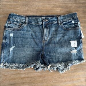 Old Navy Blue Distressed Jean Shorts